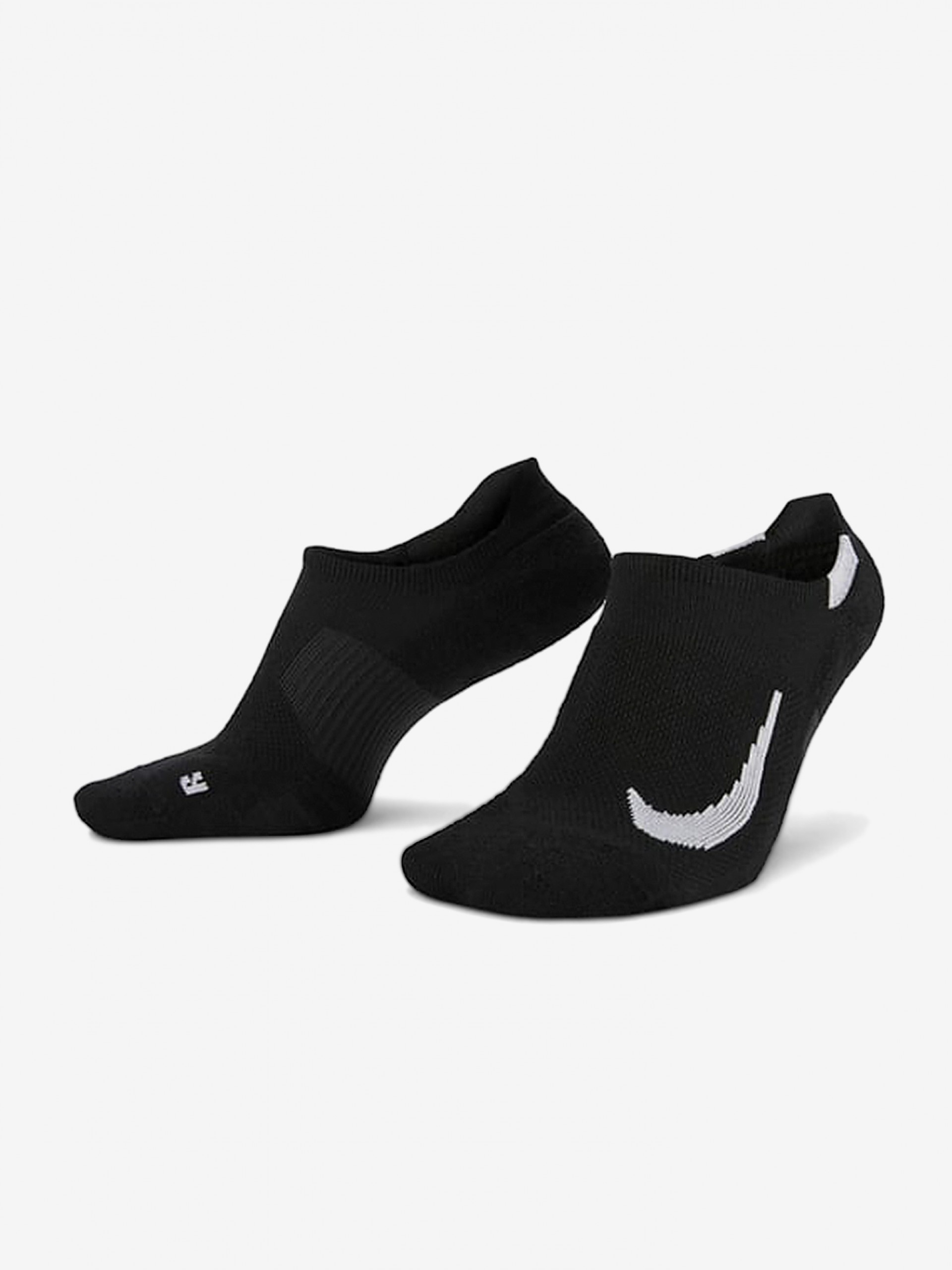 Meias de Running Nike Multiplier No-Show Pretas (2 Pares)