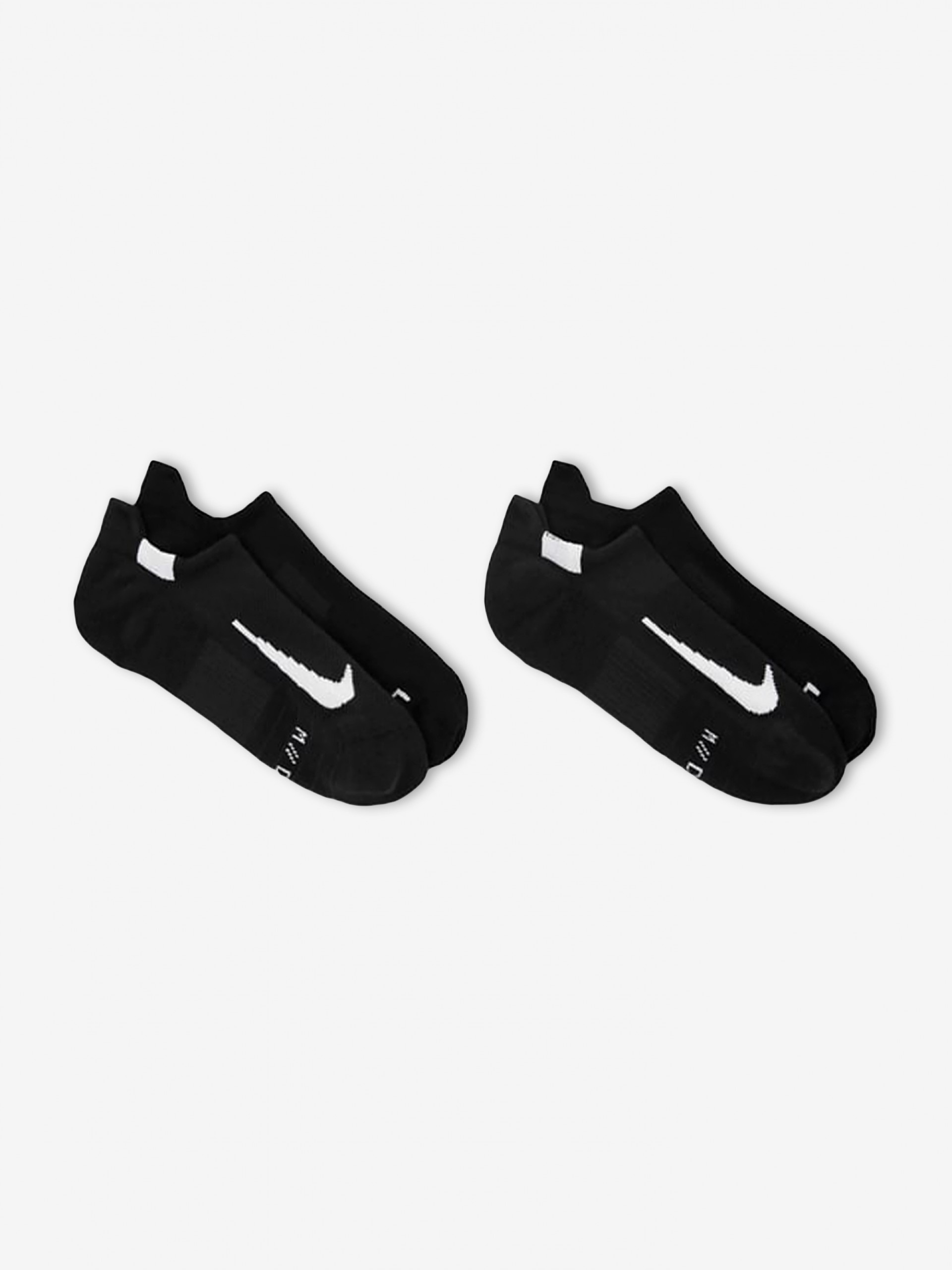 Meias de Running Nike Multiplier No-Show Pretas (2 Pares)