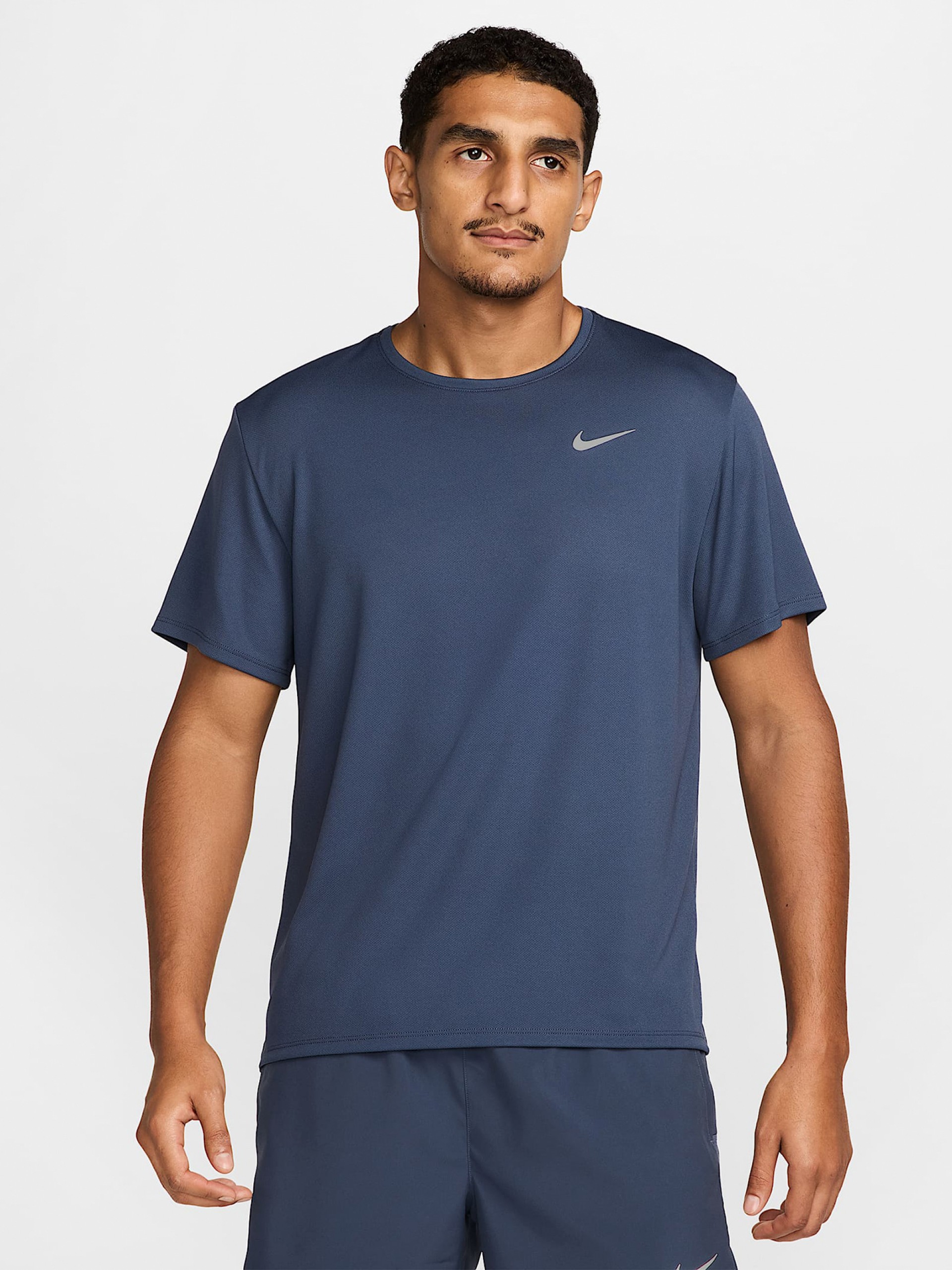 Camiseta de Running Nike Miler Dri-FIT UV Azul Para Hombre