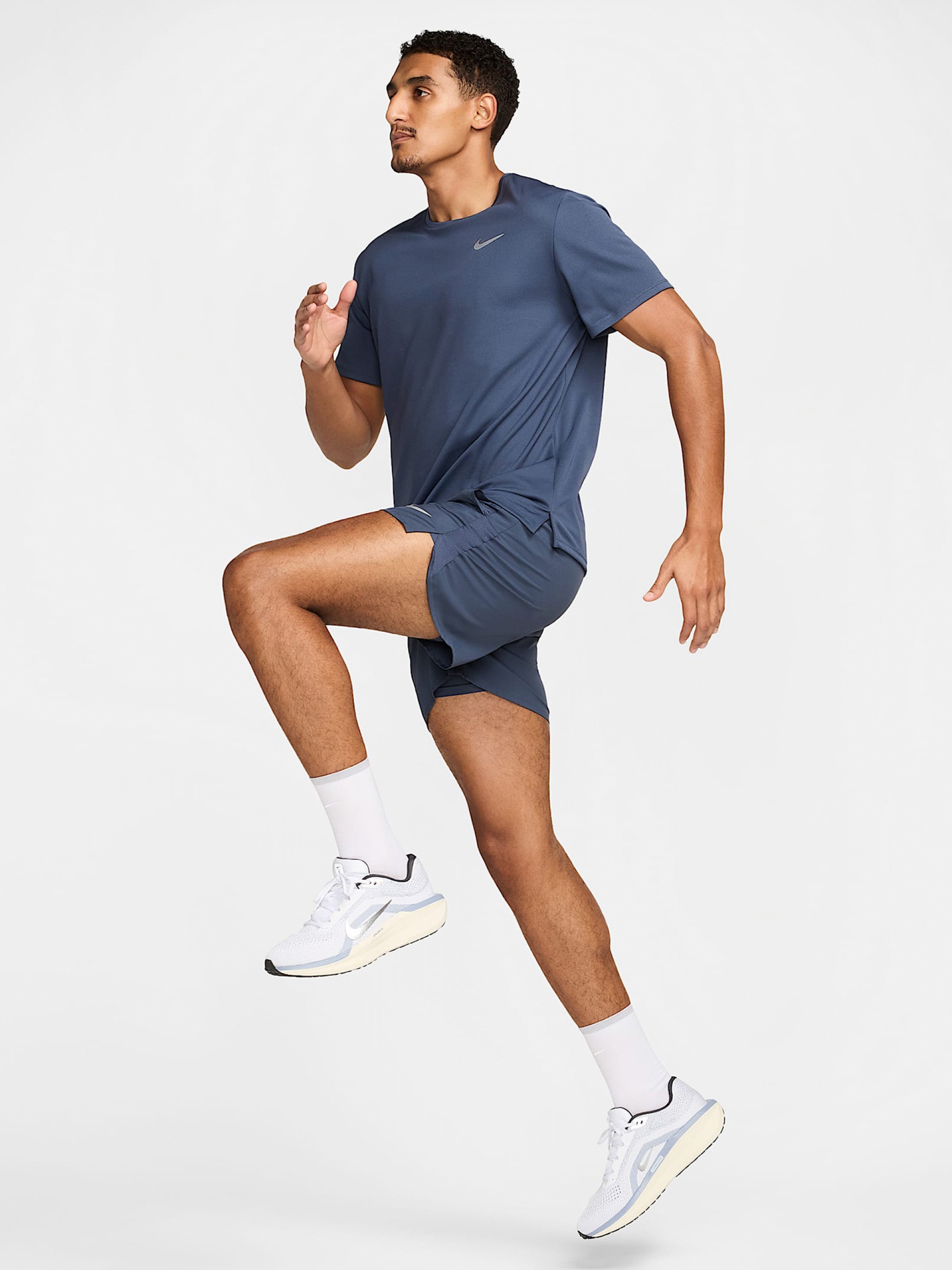 Camiseta de Running Nike Miler Dri-FIT UV Azul Para Hombre