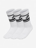 Meias Nike Sportswear Dri-FIT Everyday Essential Brancas e Pretas (3 Pares)