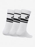 Meias Nike Sportswear Dri-FIT Everyday Essential Brancas e Pretas (3 Pares)