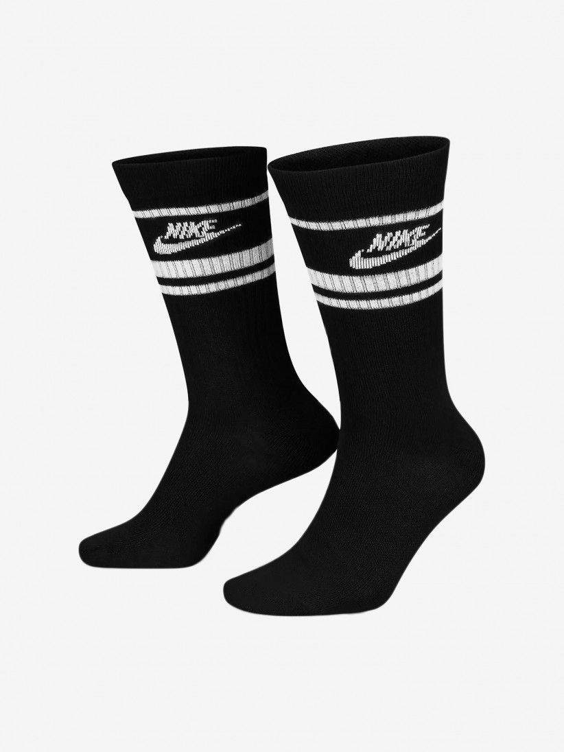 Meias Nike Sportswear Dri-FIT Everyday Essential Pretas e Brancas (3 Pares)