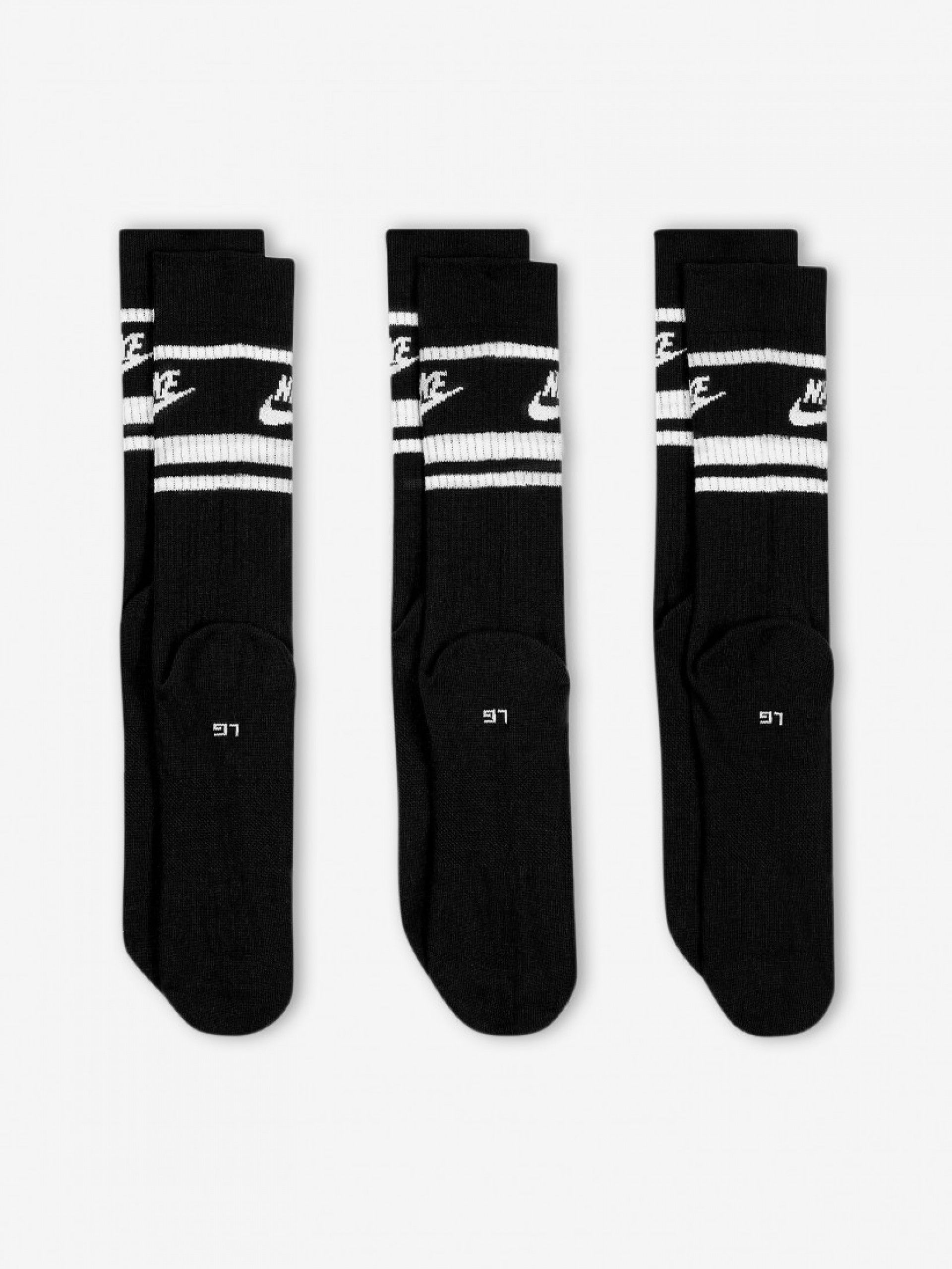 Nike Sportswear Dri-FIT Everyday Essential Black and White Socks (3 Pairs)