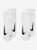 Nike Multiplier White Ankle Running Socks (2 Pairs)