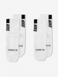 Nike Multiplier White Ankle Running Socks (2 Pairs)