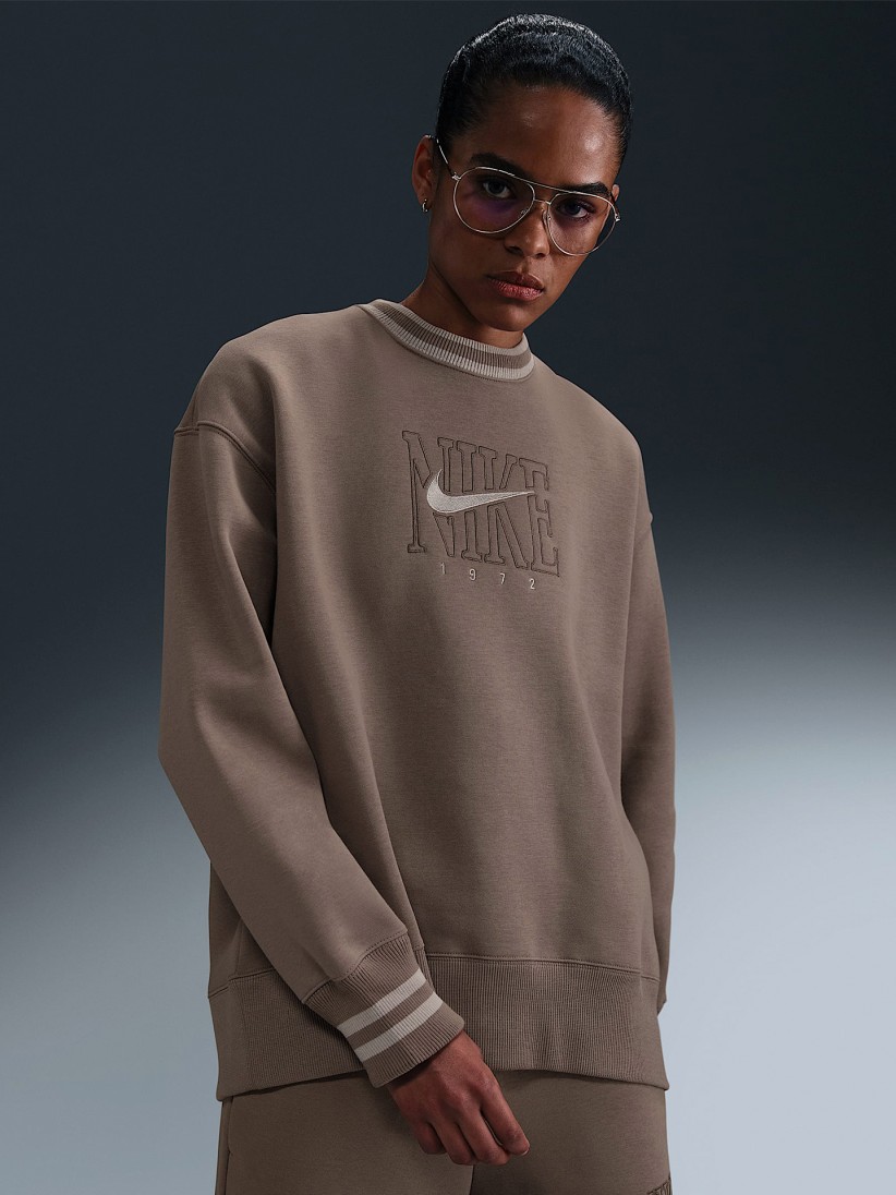 Sudadera Nike Sportswear Phoenix Fleece Marrn Para Mujer