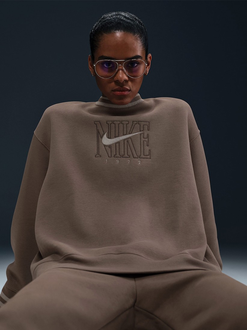 Sudadera Nike Sportswear Phoenix Fleece Marrn Para Mujer