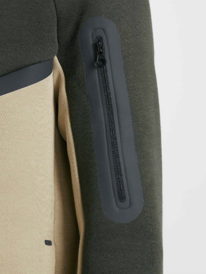 Casaco Nike Sportswear Tech Fleece Junior Bege e Verde
