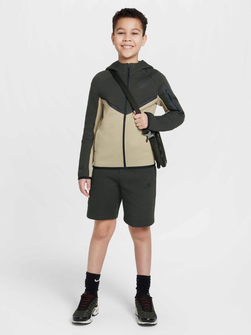 Casaco Nike Sportswear Tech Fleece Junior Bege e Verde