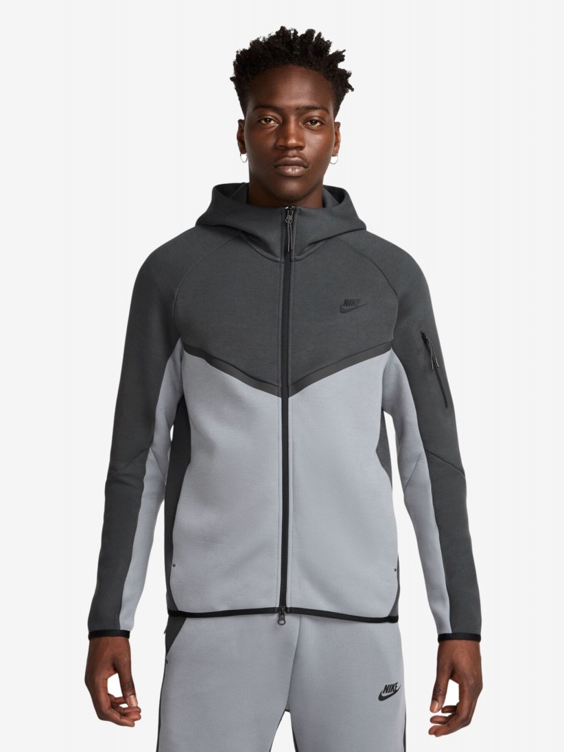 Nike Tech Fleece Windrunner Grey Jacket For Men