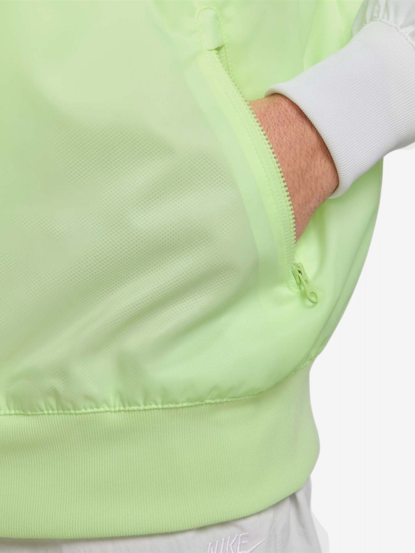 Casaco Corta-Vento com Capuz Nike Heritage Sportswear Windrunner Verde e Cinzento Para Homem