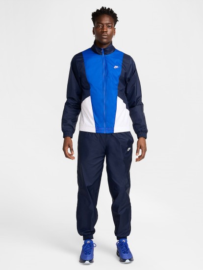 Fato de Treino Nike Club Woven Azul e Branco Para Homem