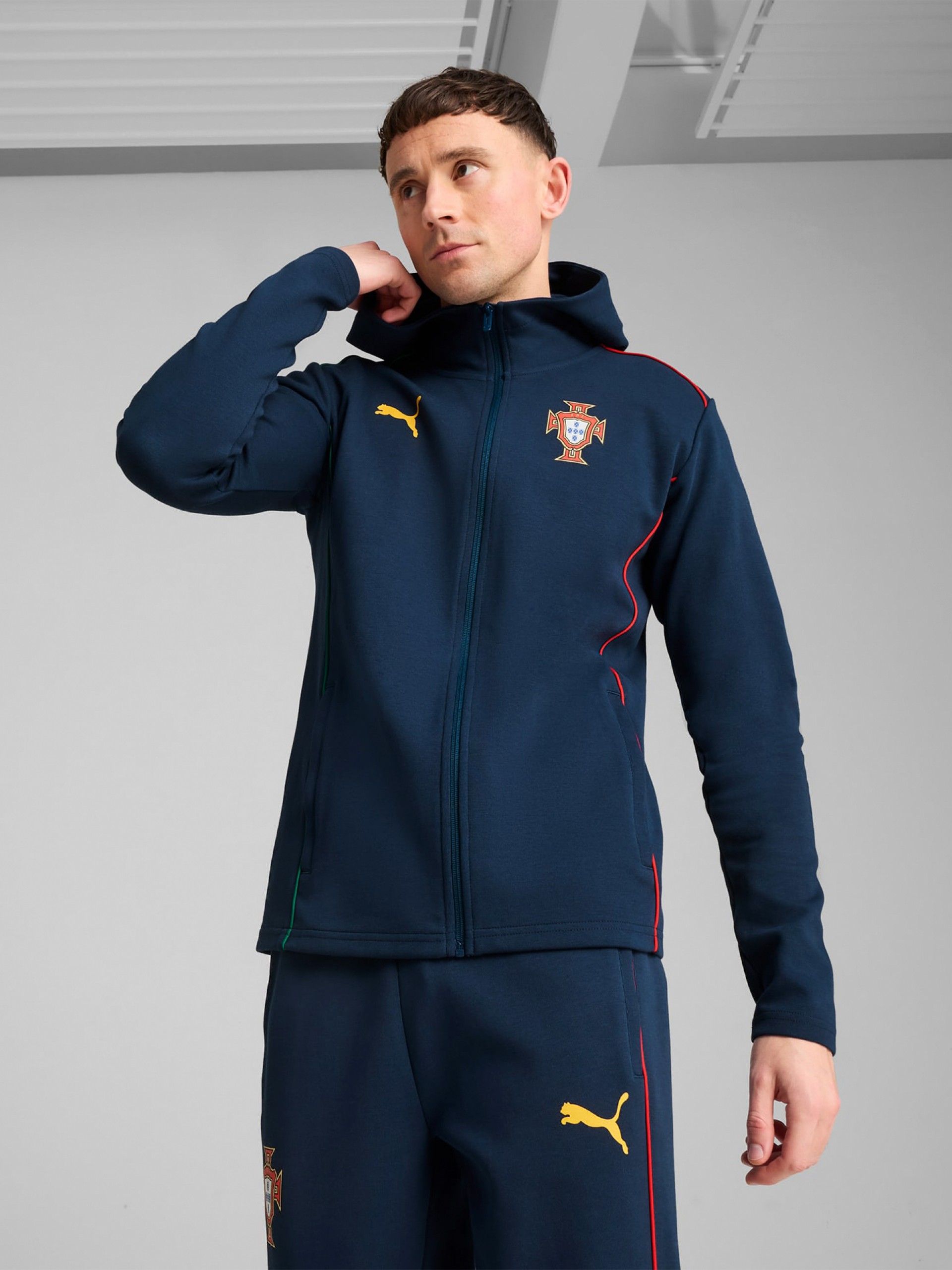 Casaco com Capuz Puma Portugal Casuals Azul 2025