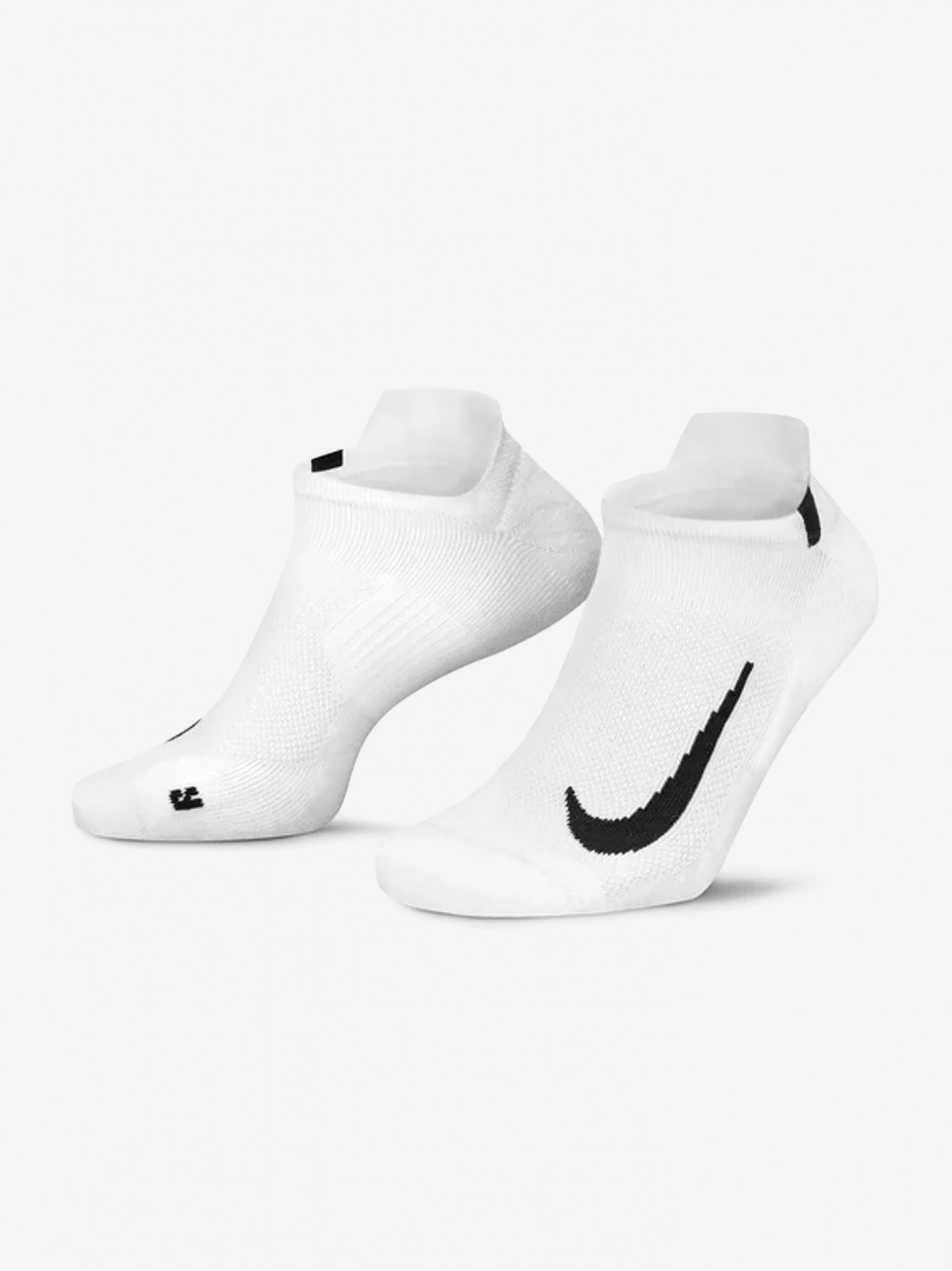 Meias de Running Nike Multiplier No-Show Brancas (2 Pares)