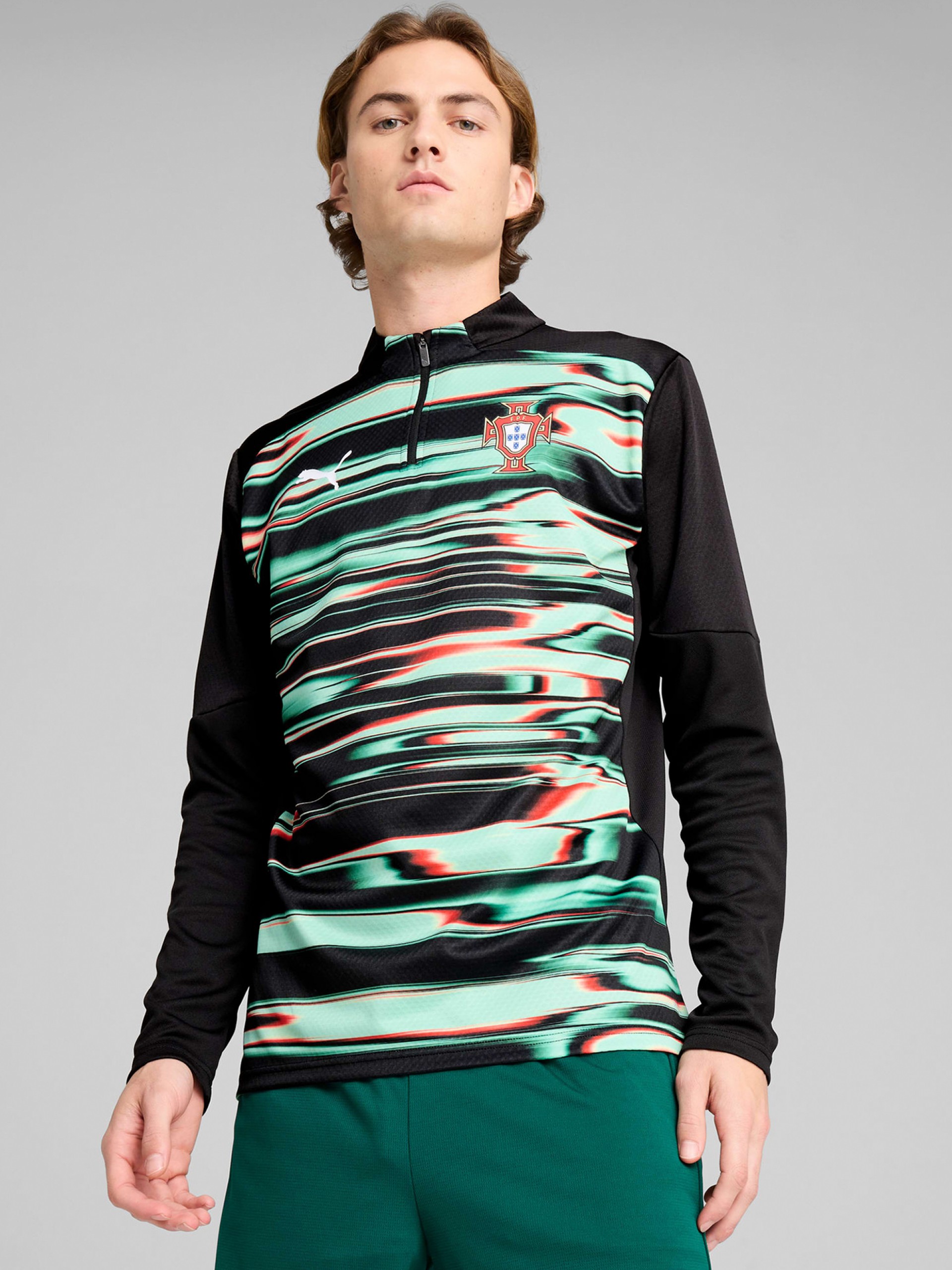 Camisola com Fecho Puma Portugal Aquecimento 2025