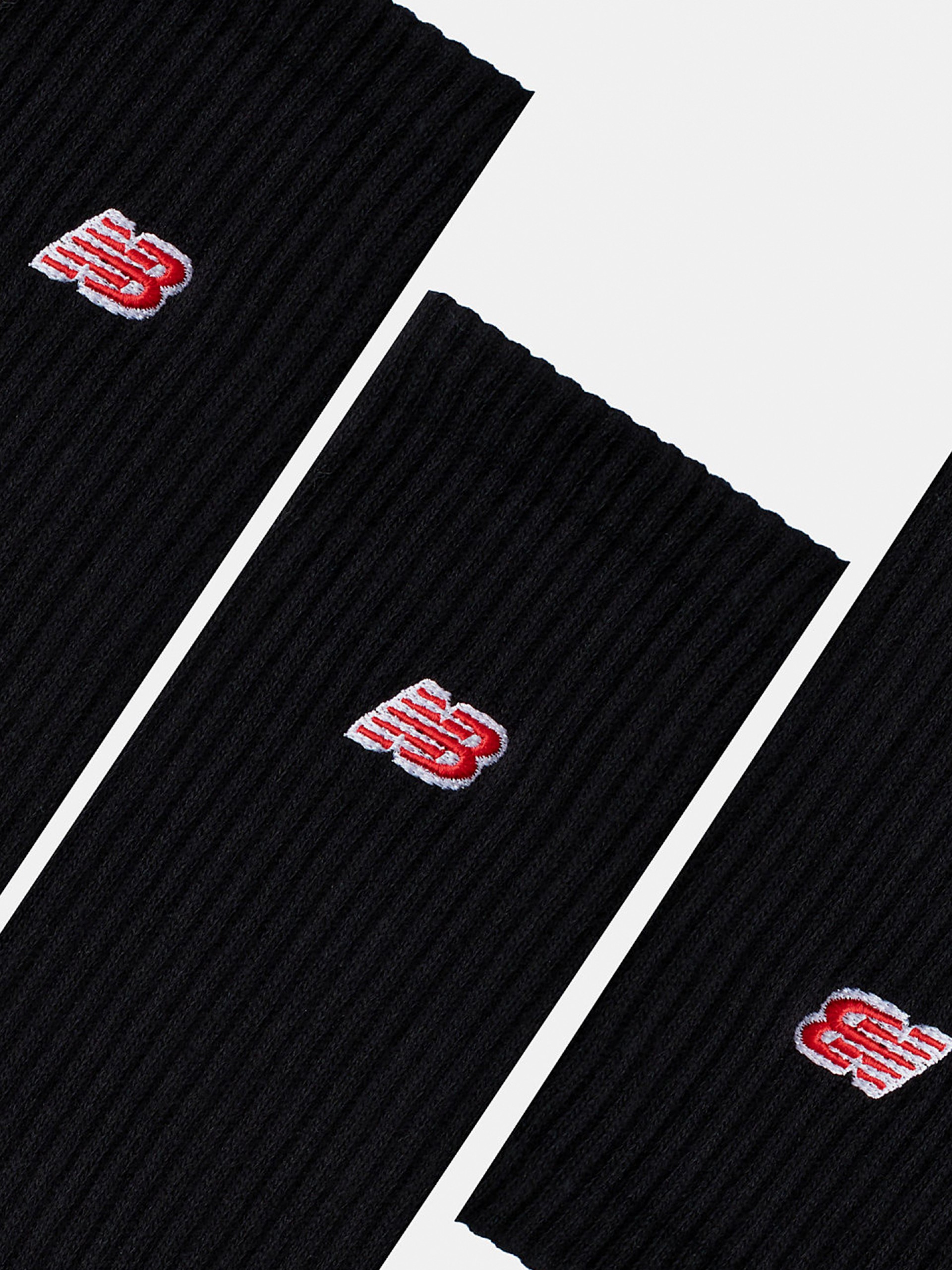 Calcetines New Balance Patch Logo Crew Negros (3 Pares)