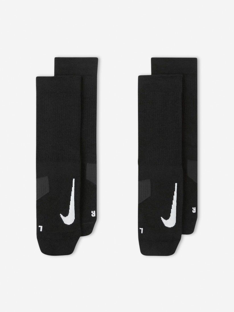 Calcetines de Running Nike Multiplier Crew Negros (2 Pares)
