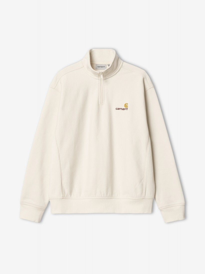 Sudadera con Cremallera Carhartt WIP American Script Beige
