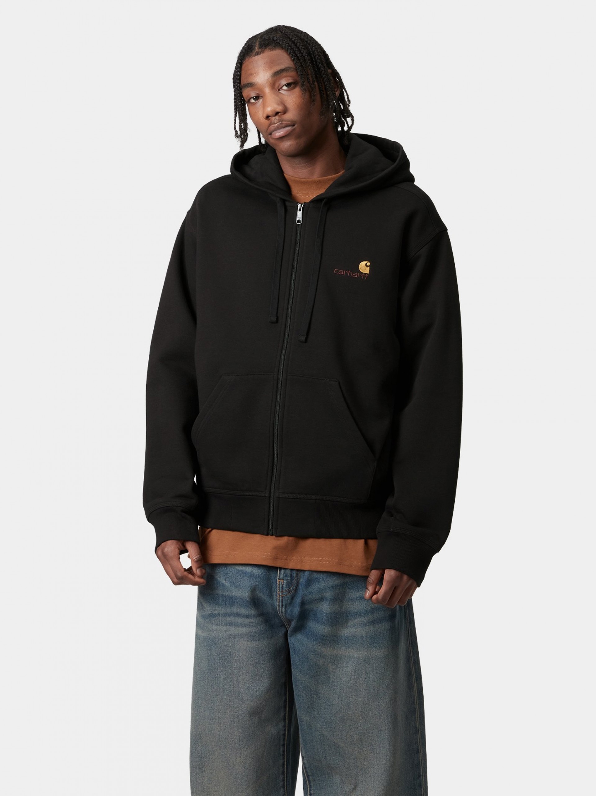 Carhartt WIP American Script Black Hooded Jacket
