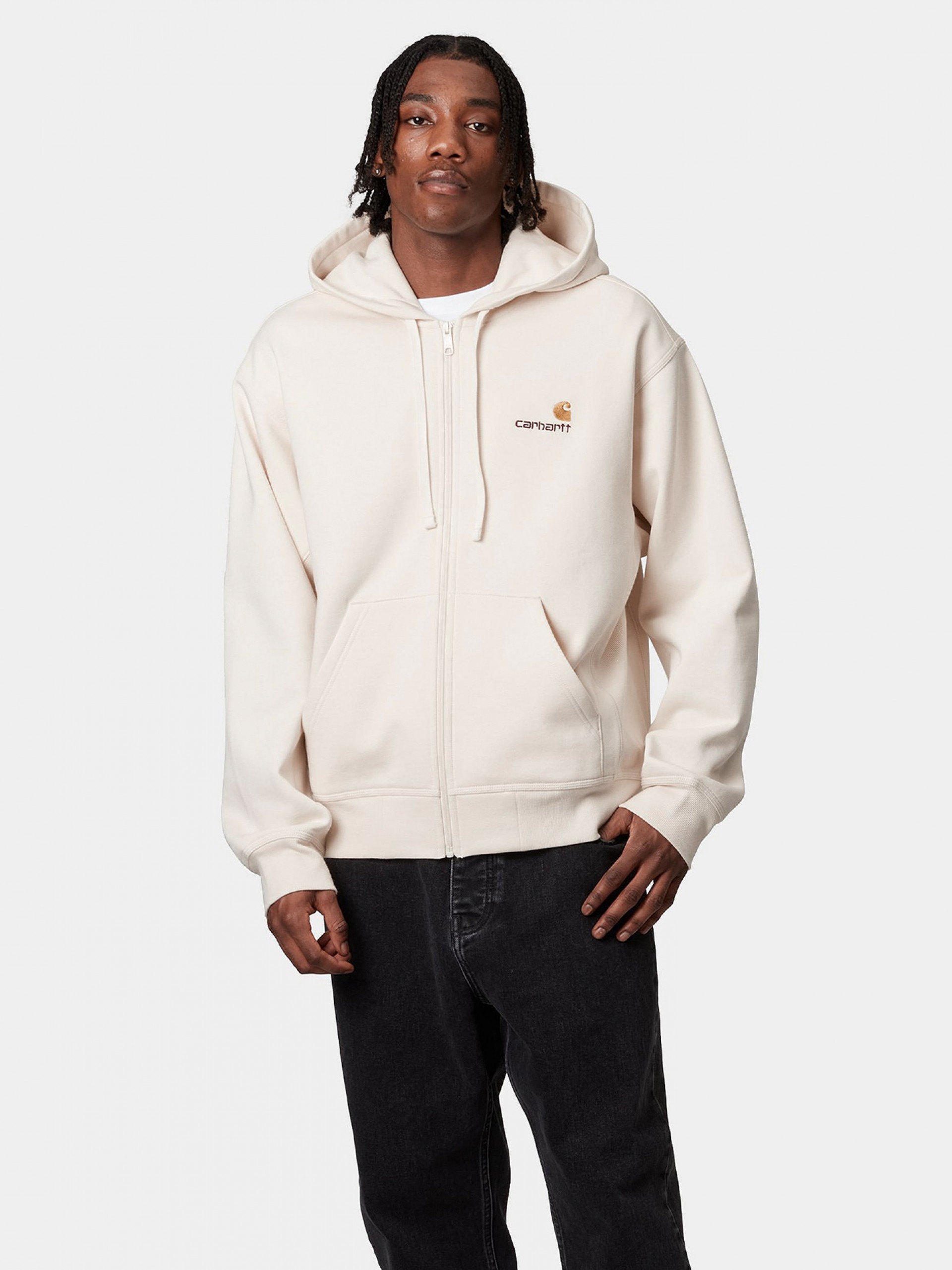Carhartt WIP American Script Beige Hooded Jacket