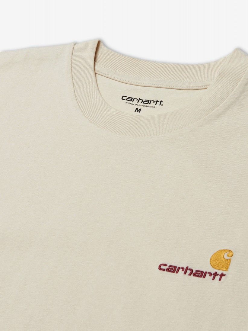 Carhartt WIP American Script Beige T-shirt