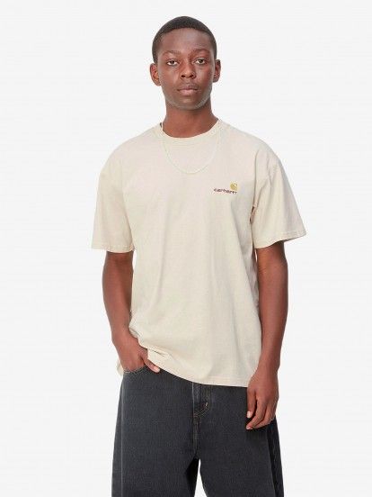 Camiseta Carhartt WIP American Script Beige