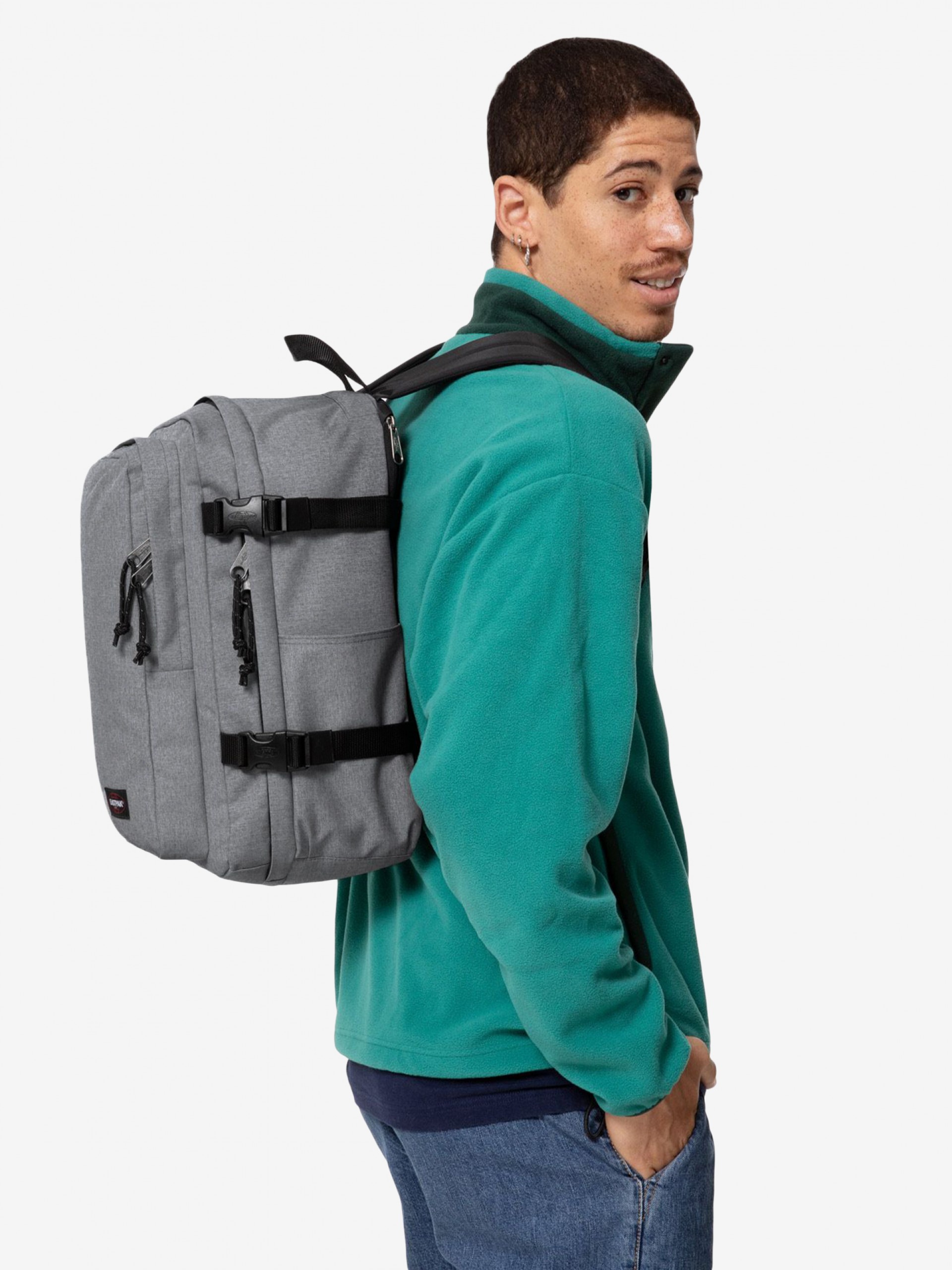 Eastpak Cabin Pak'R Grey and Black Travel Backpack