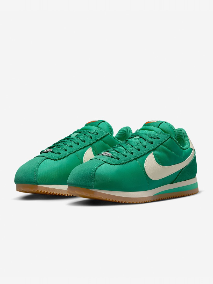 Sapatilhas Nike Cortez Verdes e Brancas Para Mulher