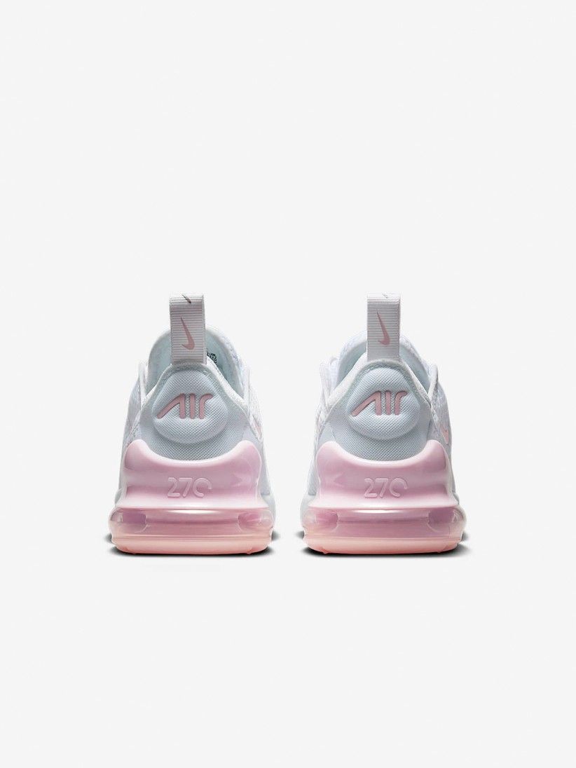 Sapatilhas Nike Air Max 270 Brancas e Rosa Para Criana