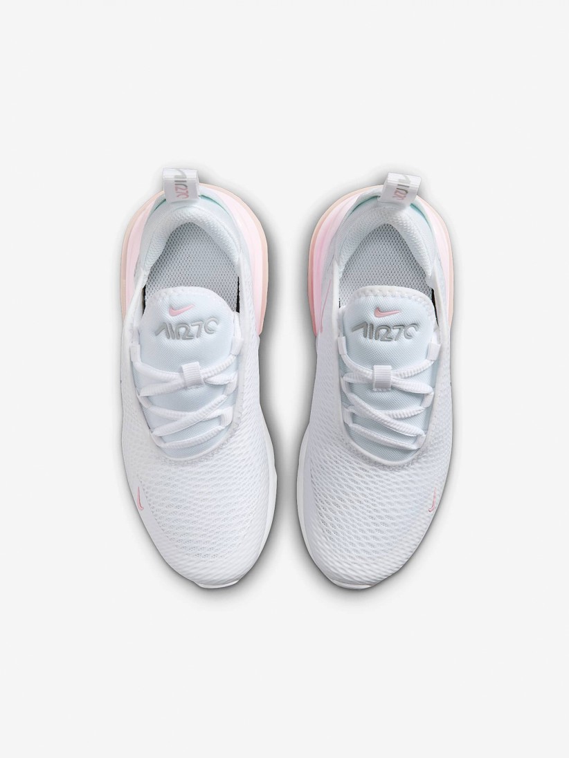 Sapatilhas Nike Air Max 270 Brancas e Rosa Para Criana