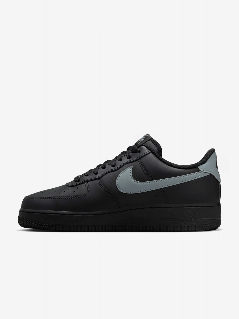 Sapatilhas Nike Air Force 1 Pretas e Cinzentas Para Homem