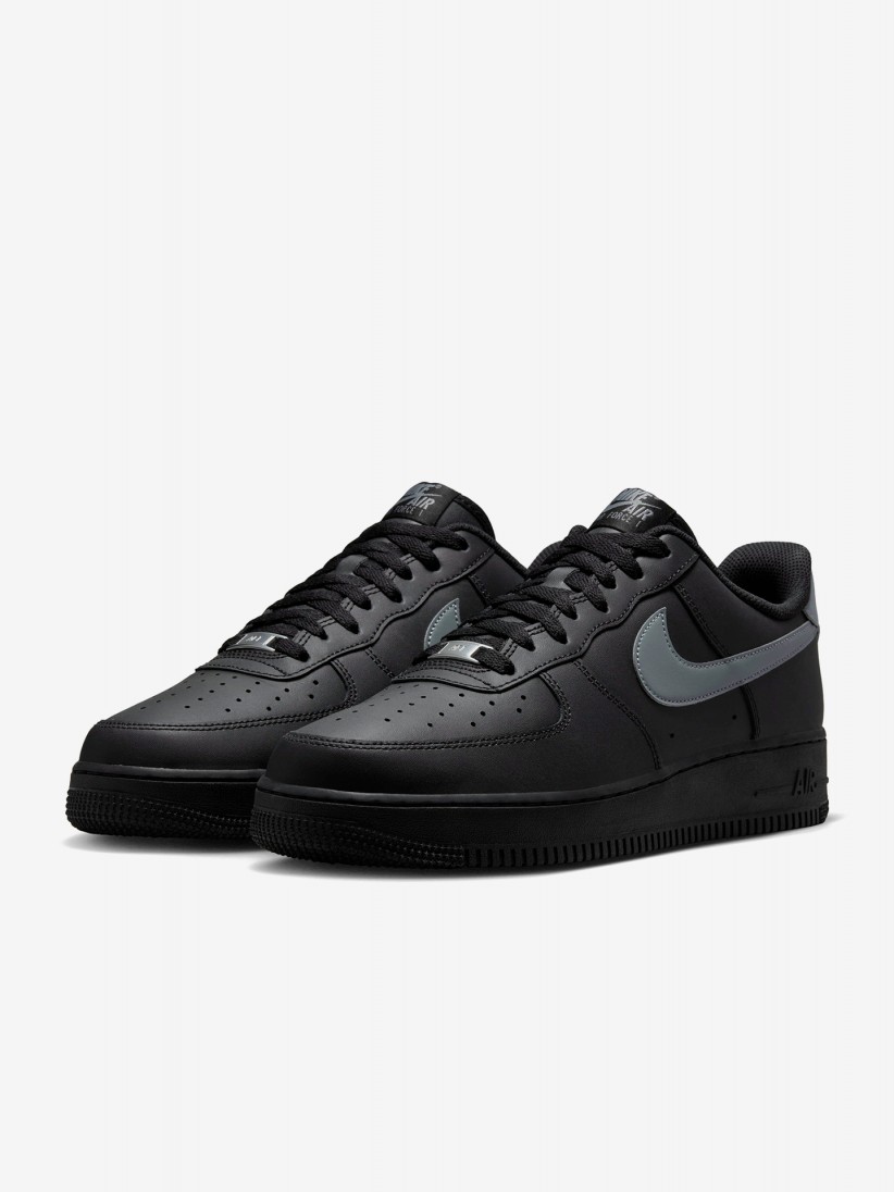 Sapatilhas Nike Air Force 1 Pretas e Cinzentas Para Homem