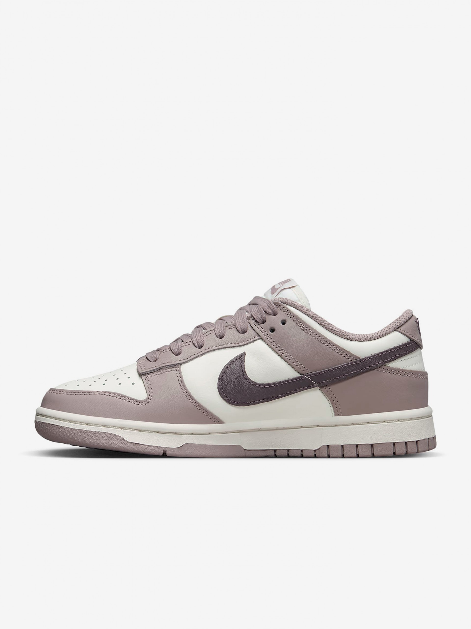 Sapatilhas Nike Dunk Low Brancas e Roxas Para Mulher