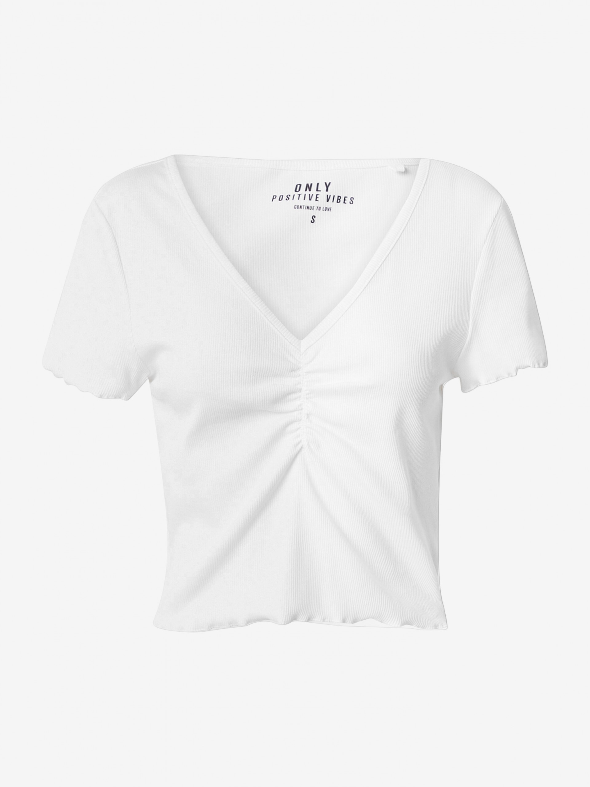 Camiseta ONLBetty S7S V-Neck Blanca Para Mujer