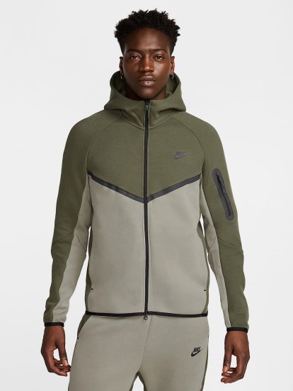 Chaqueta Nike Tech Fleece Windrunner Verde Para Hombre