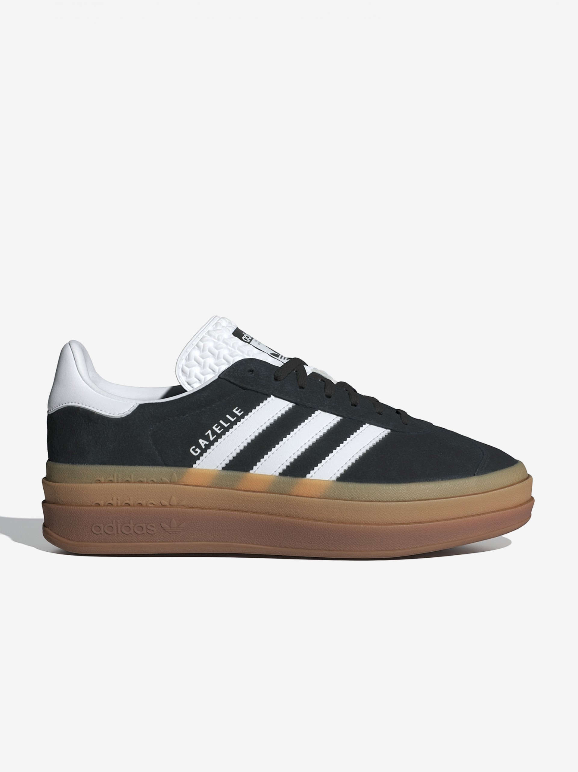 Zapatillas Adidas Gazelle Bold W Negras y Blancas