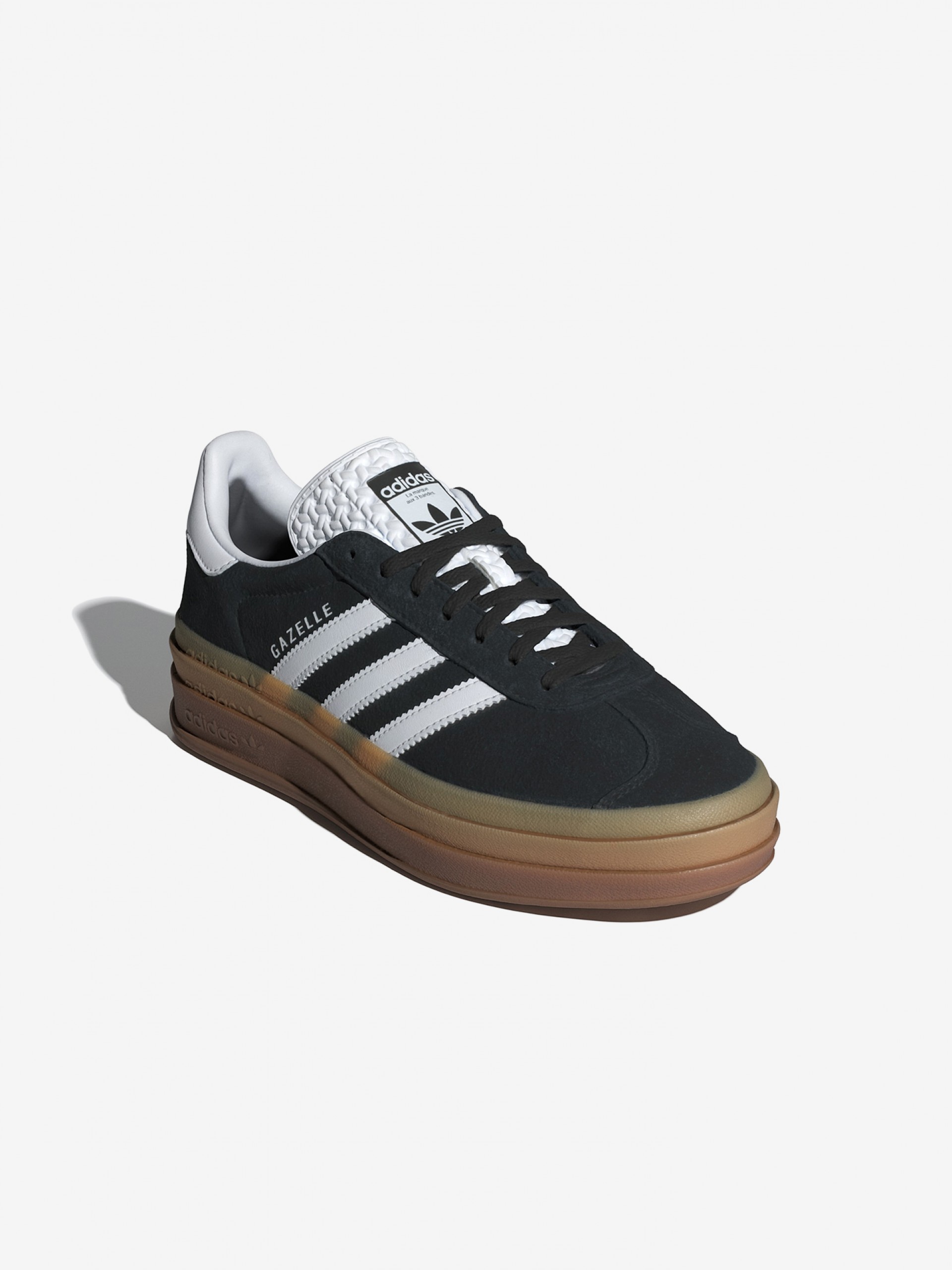 Zapatillas Adidas Gazelle Bold W Negras y Blancas