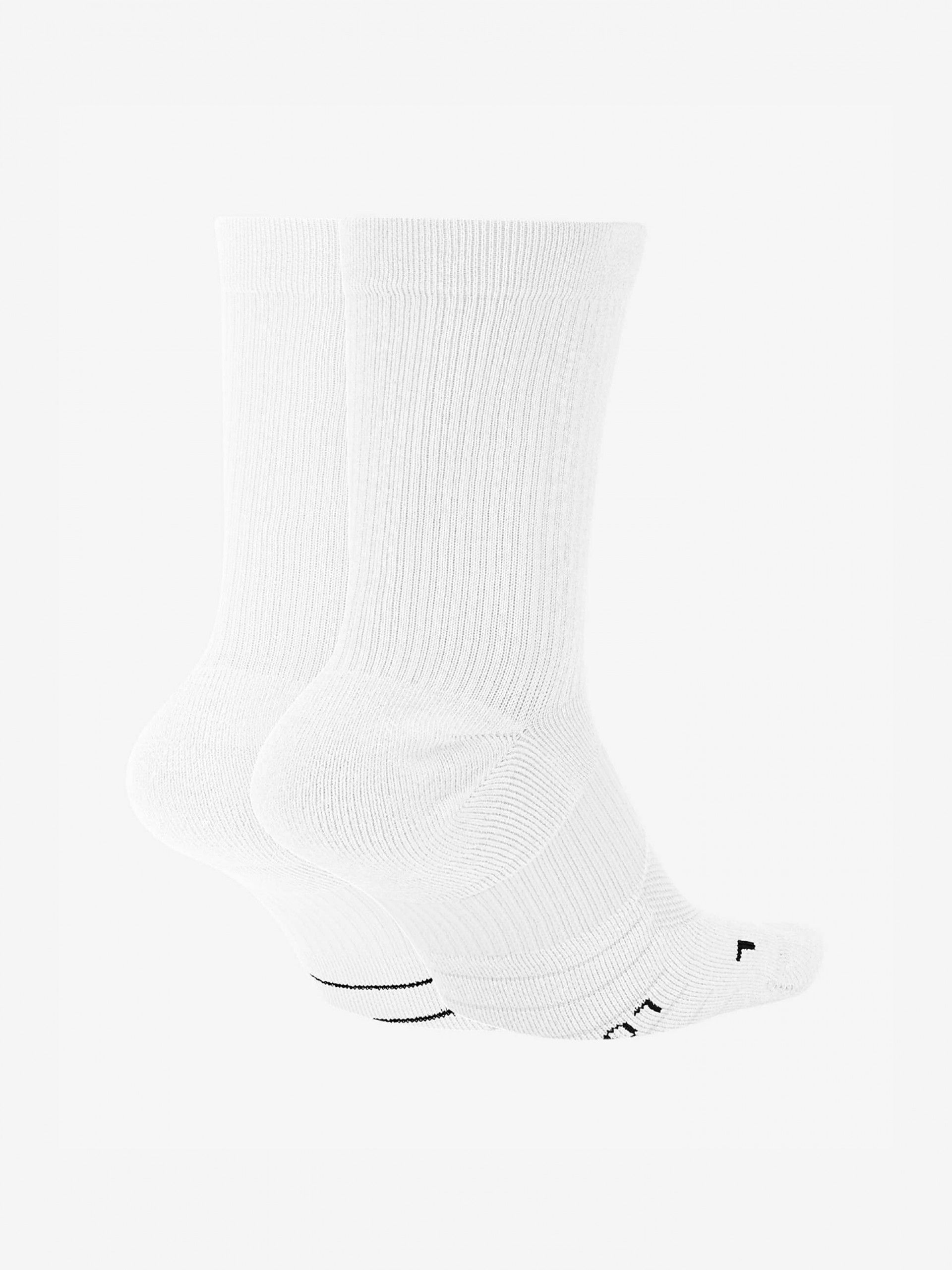 Calcetines de Running Nike Multiplier Crew Blancos (2 Pares)