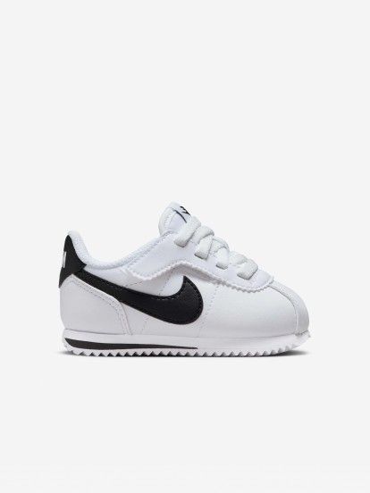 Sapatilhas Nike Cortez Brancas e Pretas Para Beb