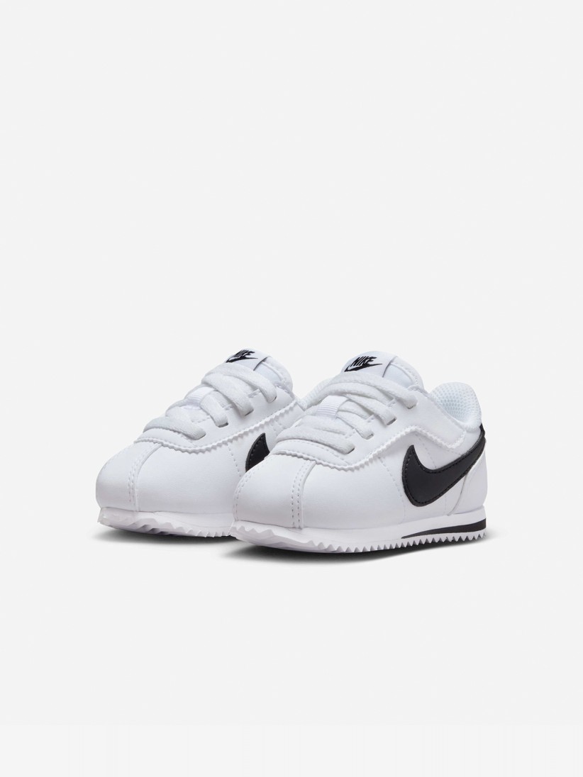 Sapatilhas Nike Cortez Brancas e Pretas Para Beb