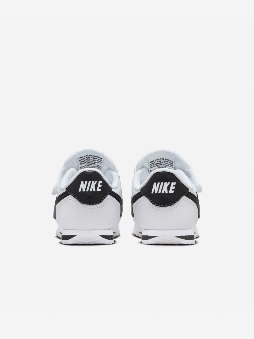 Sapatilhas Nike Cortez Brancas e Pretas Para Beb