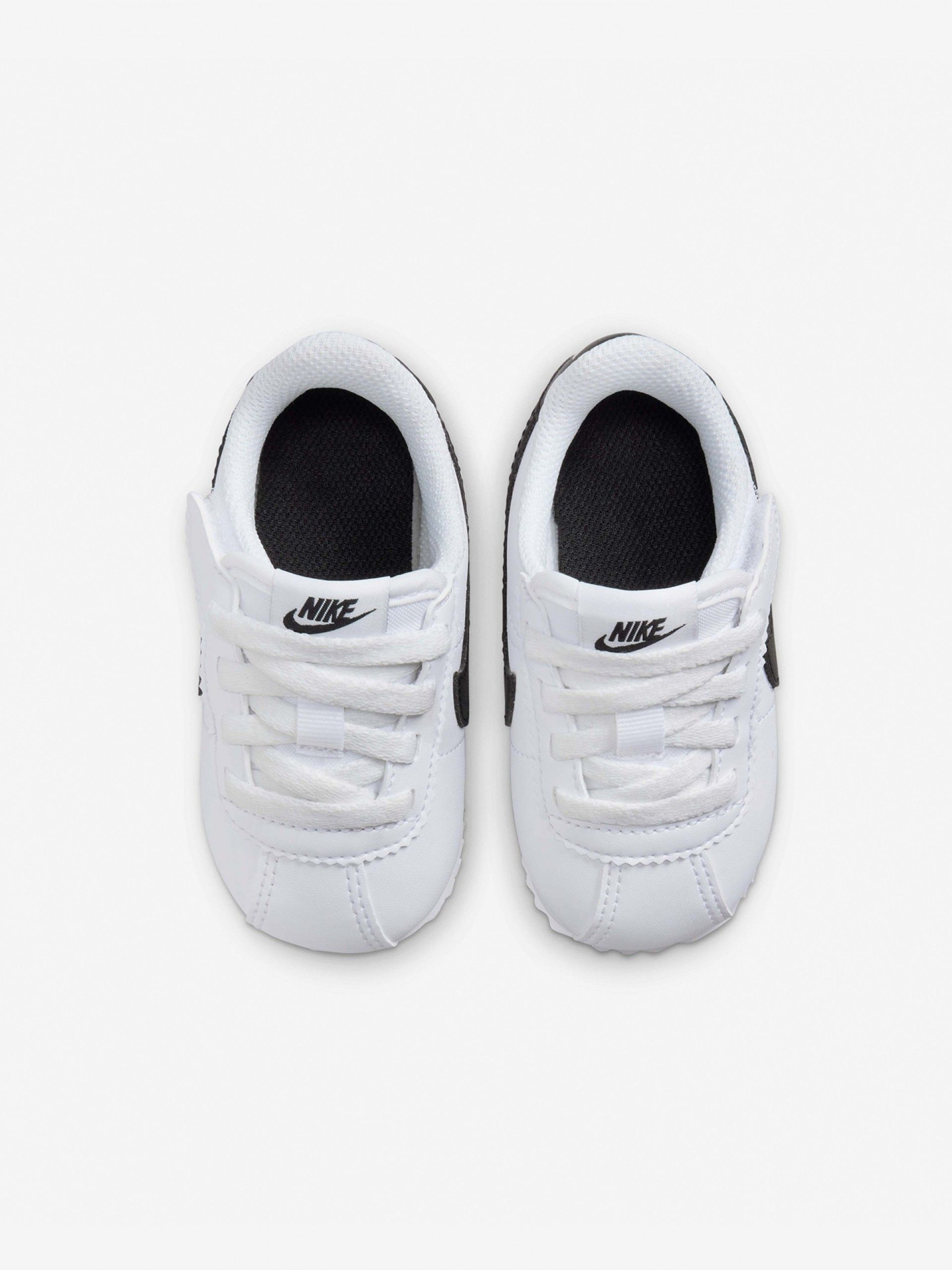 Sapatilhas Nike Cortez Brancas e Pretas Para Bebé