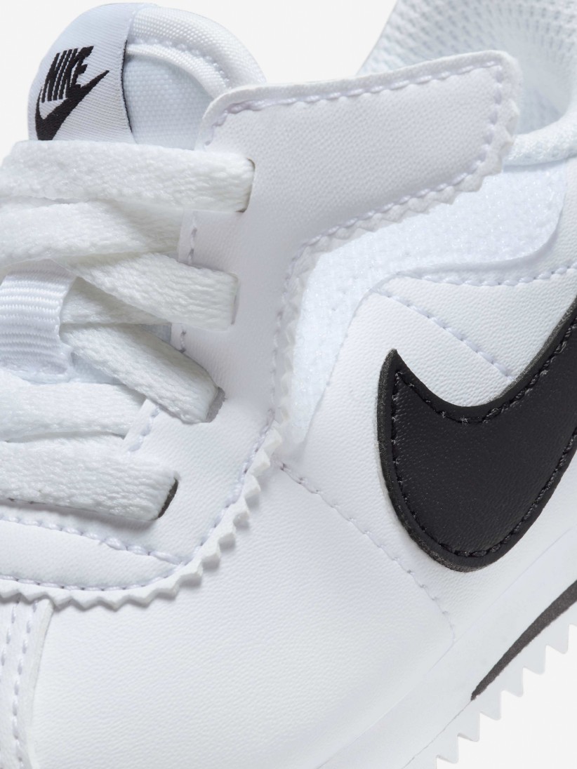 Sapatilhas Nike Cortez Brancas e Pretas Para Beb
