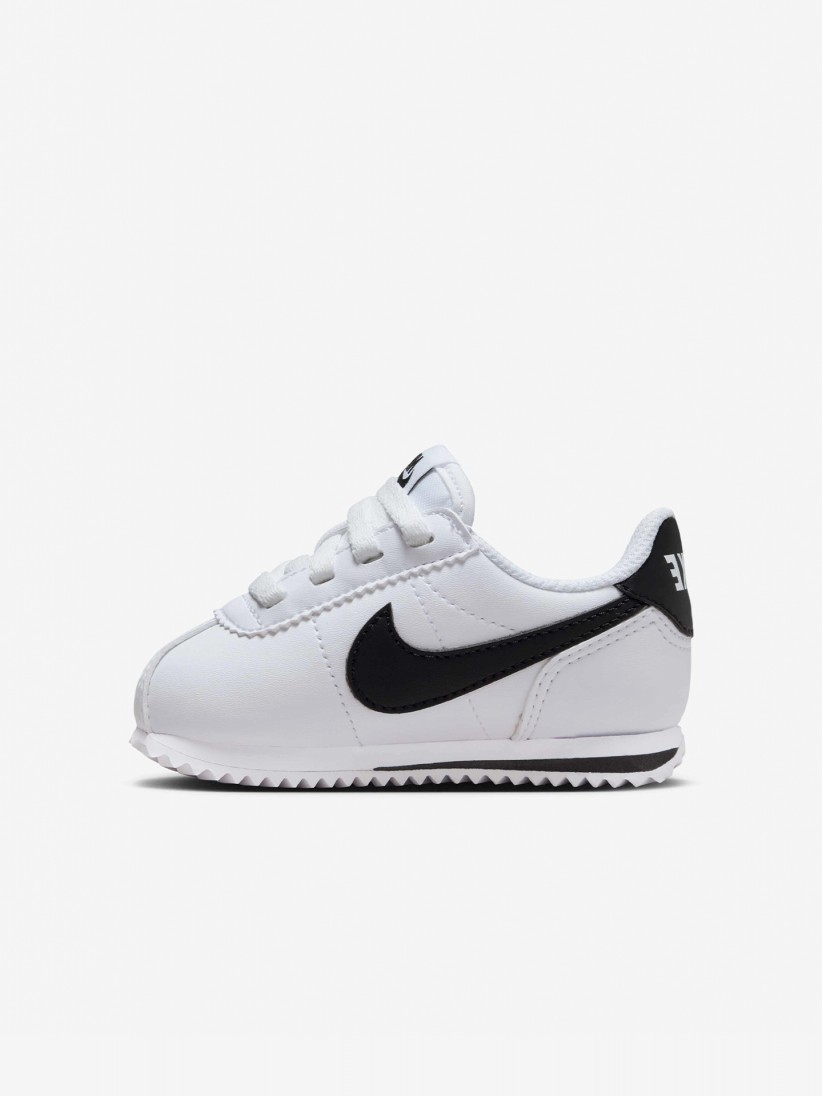 Sapatilhas Nike Cortez Brancas e Pretas Para Beb