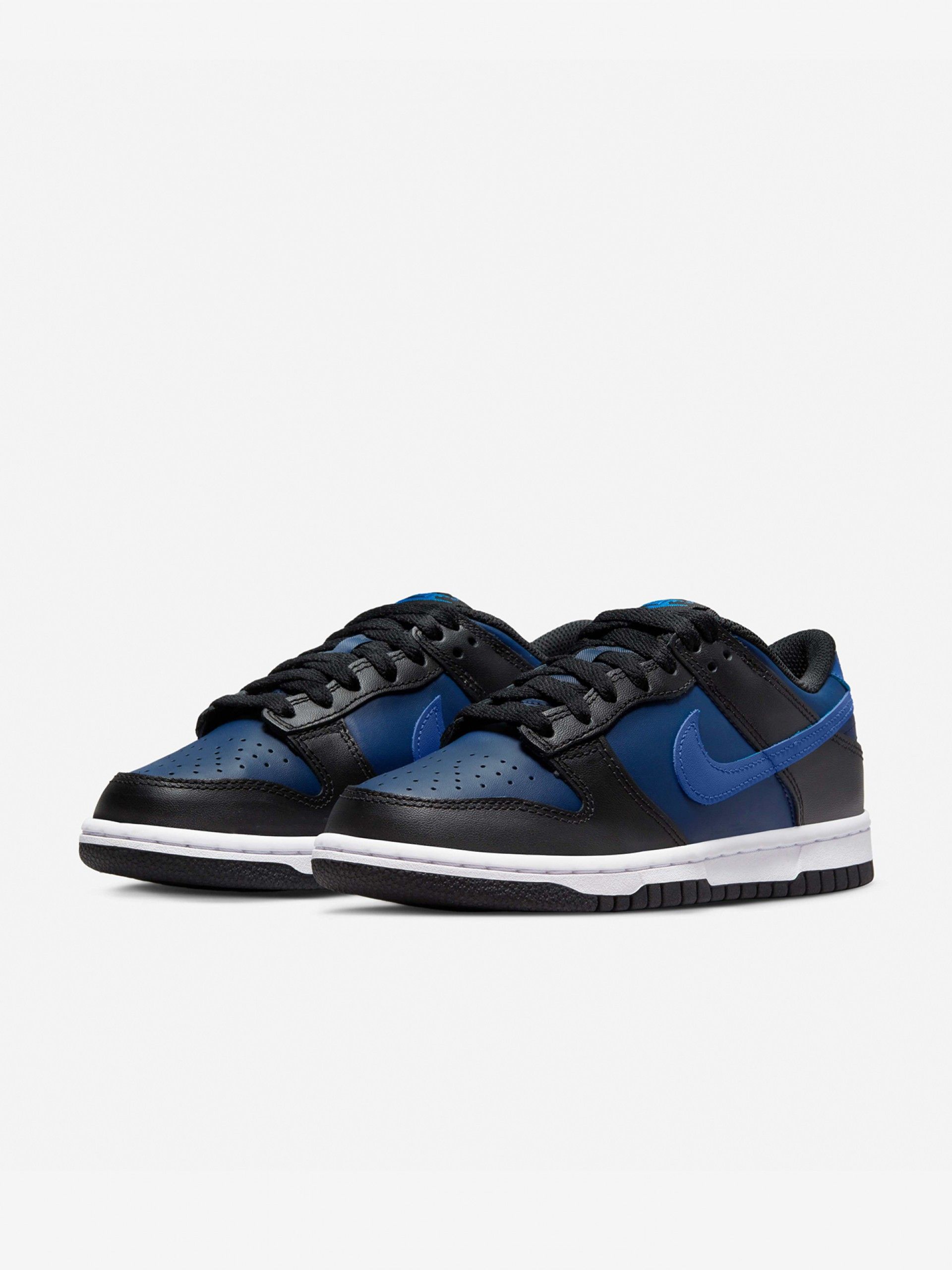 Sapatilhas Nike Dunk Low Pretas e Azuis Júnior