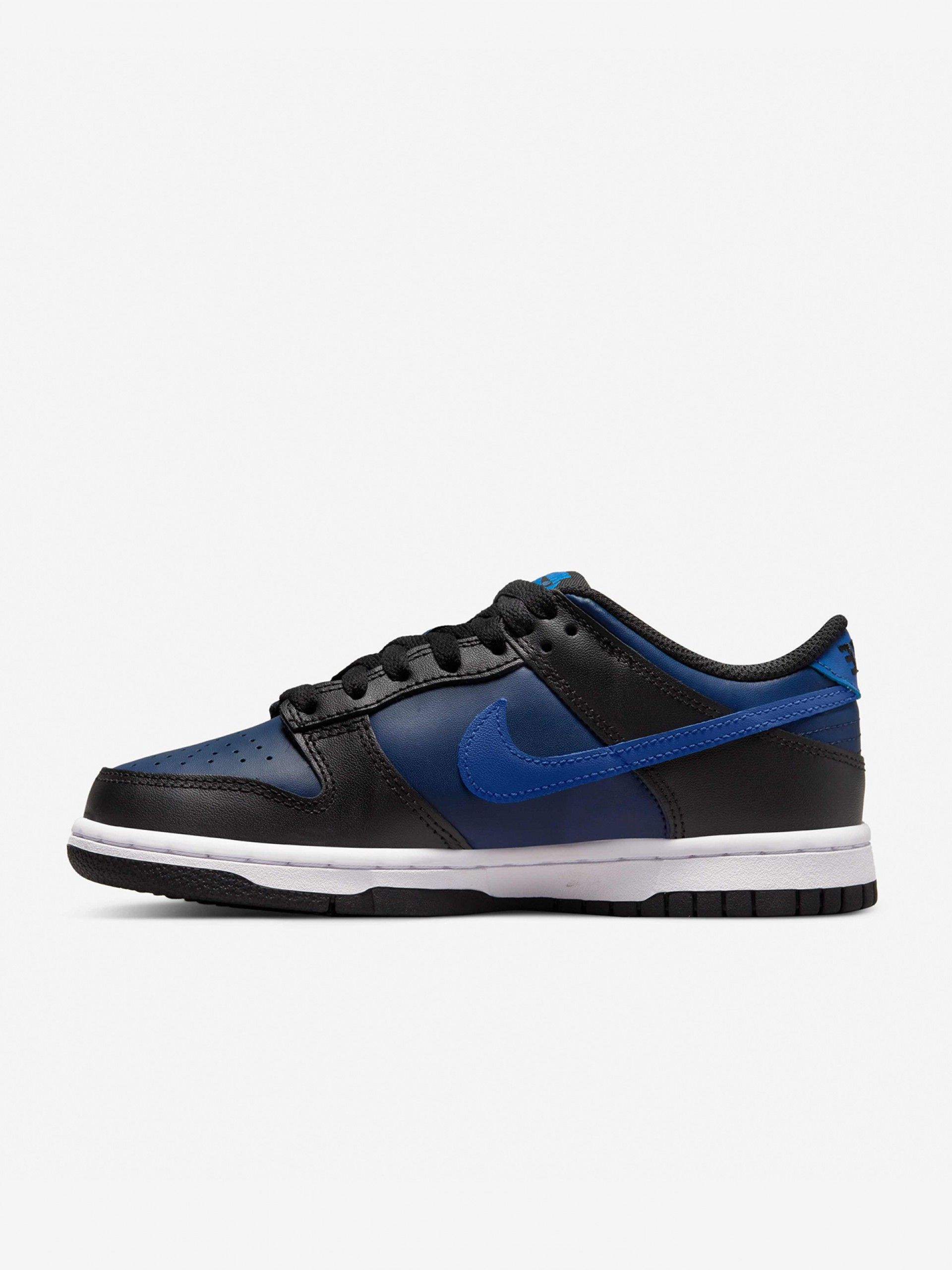 Sapatilhas Nike Dunk Low Pretas e Azuis Júnior
