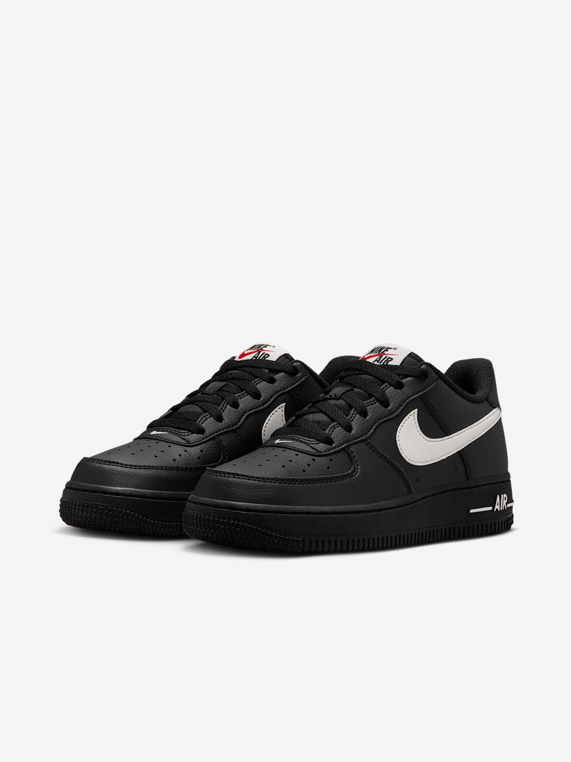 Sapatilhas Nike Air Force 1 Pretas e Brancas Jnior