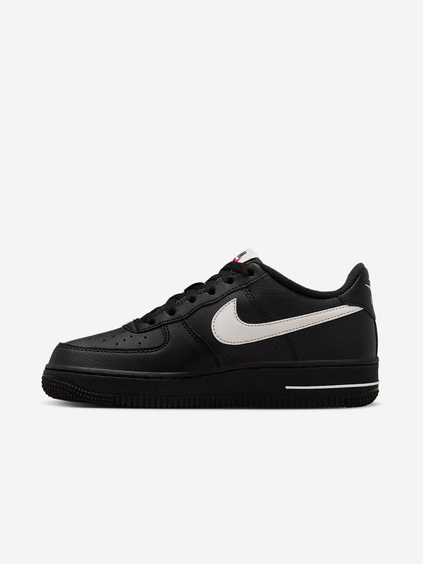 Sapatilhas Nike Air Force 1 Pretas e Brancas Jnior