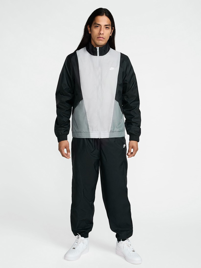 Fato de Treino Nike Club Woven Preto e Cinzento Para Homem